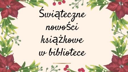 Nowości książkowe na święta