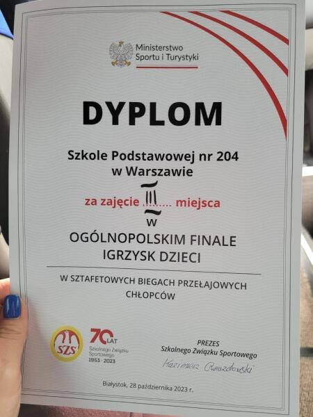 Mistrzostwa Polski w Sztafetowych Biegach Przełajowych w kategorii chłopców młod...