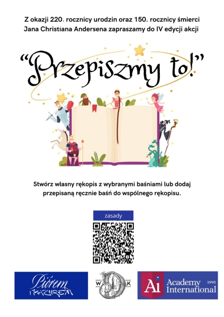 ''Przepiszmy to!'' - Nasze ulubione baśnie Jana Christiana Andersena
